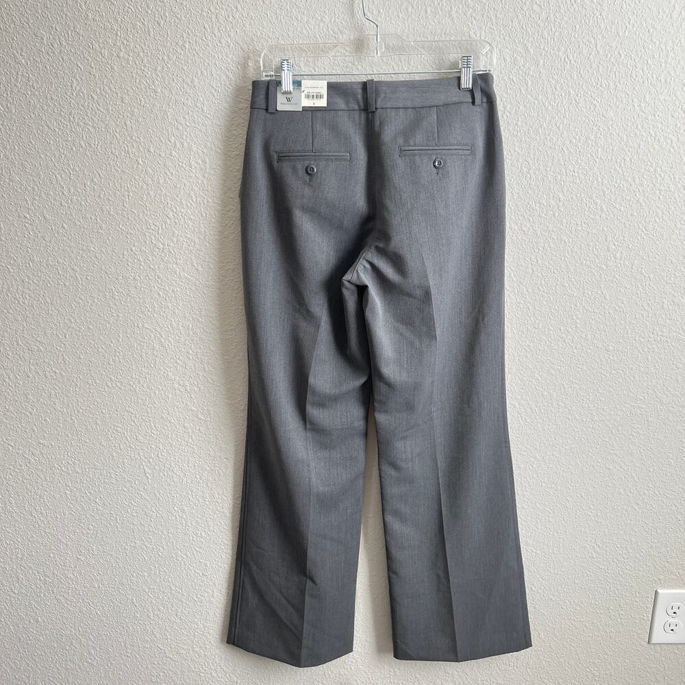 NEW Wortington Heather Gray Mid Rise Trouser Pant Women's 6 Modern Fit Stretch - Picture 4 of 9